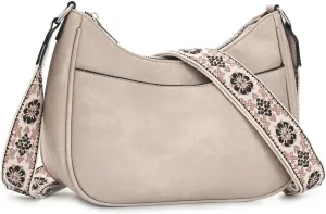 YDSIII Small Crossbody Bags for Women, Women's Cross body Bag with Adjustable Wide Guitar Strap, Vintage Vegan Leather