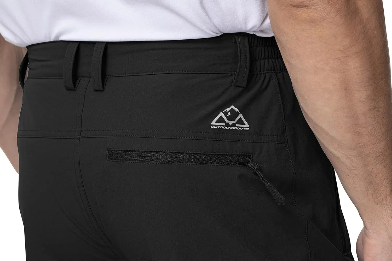 YSENTO Men's Cargo Hiking Pants Lightweight 5 Zipper Pockets Stretch Quick Dry Camping Fishing Travel Pants