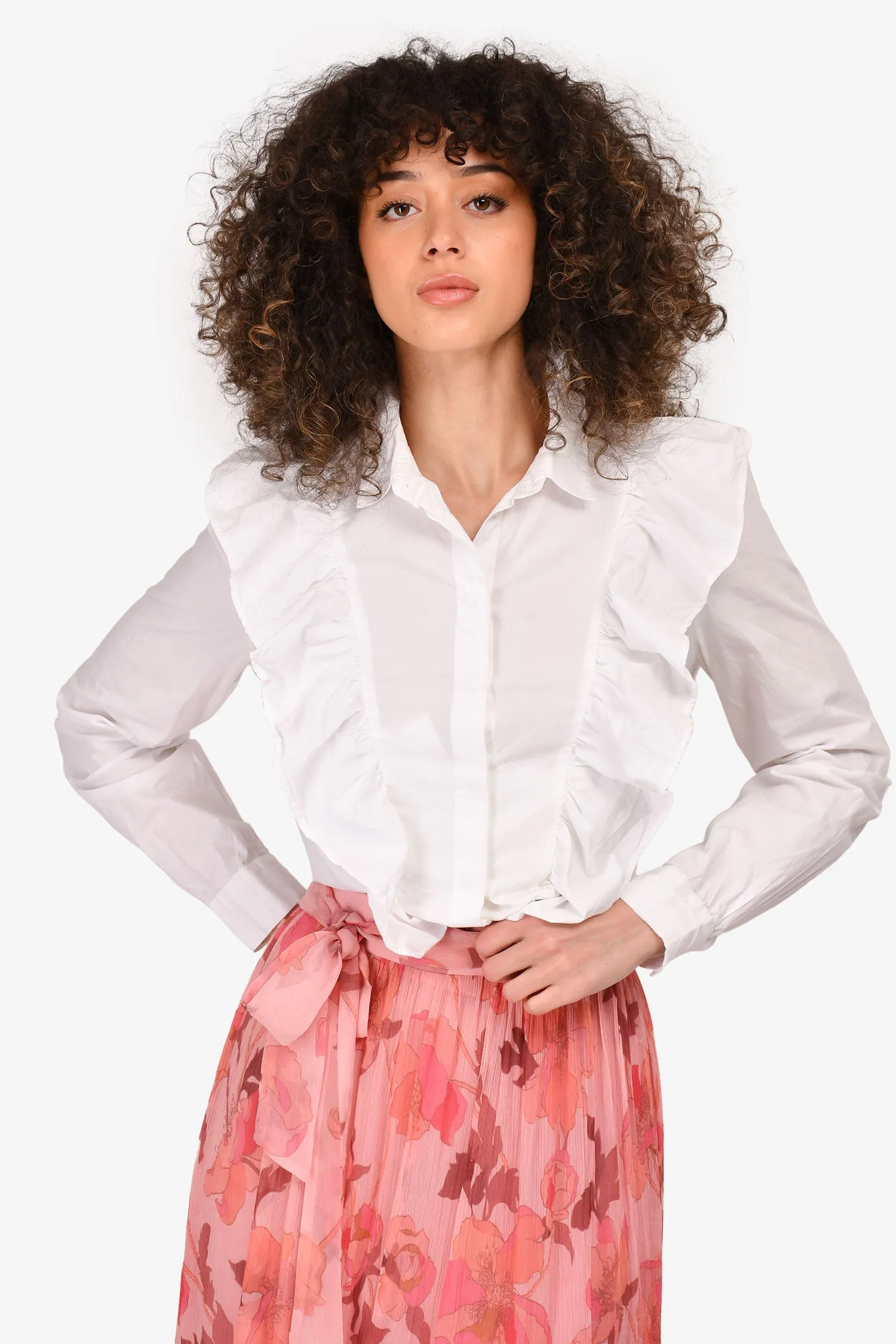 Zimmermann Pink Floral Silk Midi Skirt Size 0