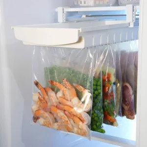 Zipper Bag Organizer for Fridge Freezer Refrigerator - Best Solution to Clean and Organize Zipper Bag Tray Zipper bag Holder Rack Hanger