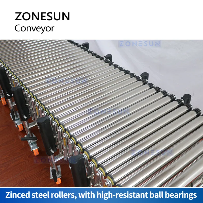 ZONESUN ZS-FCV600 Flexible Extendable Roller Conveyor V Belt