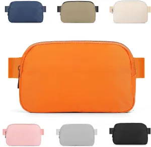 ZPN Mini Fanny Pack Orange Belt Bag for Women and Men, Fashionable Waterproof Waist Pack with Adjustable Strap for Traveling, Hiking, Jogging, Cycling